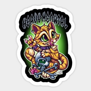 Heavy Meowtal (Orange cat) Sticker